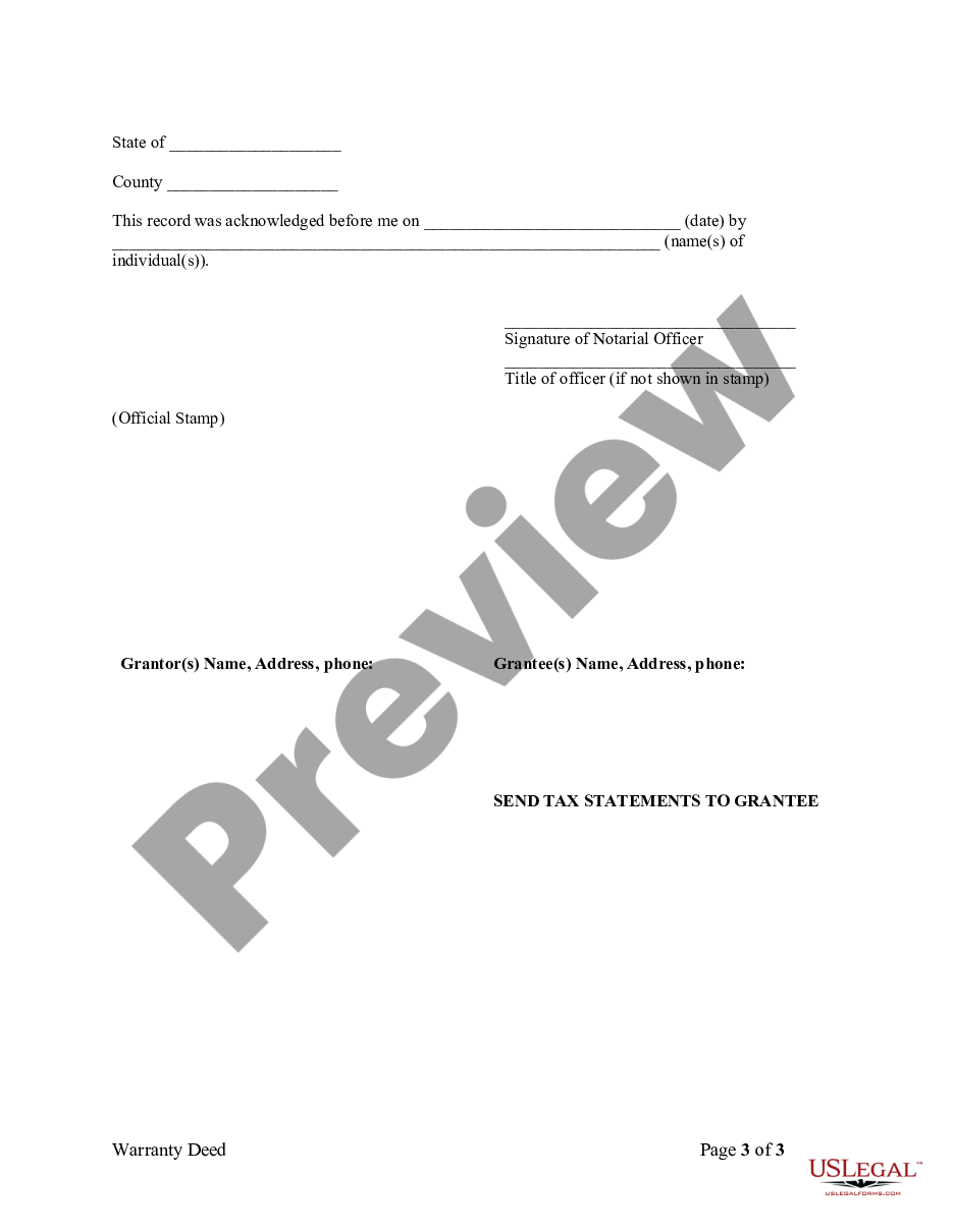 page 2 Warranty Deed from Individual to Corporation preview