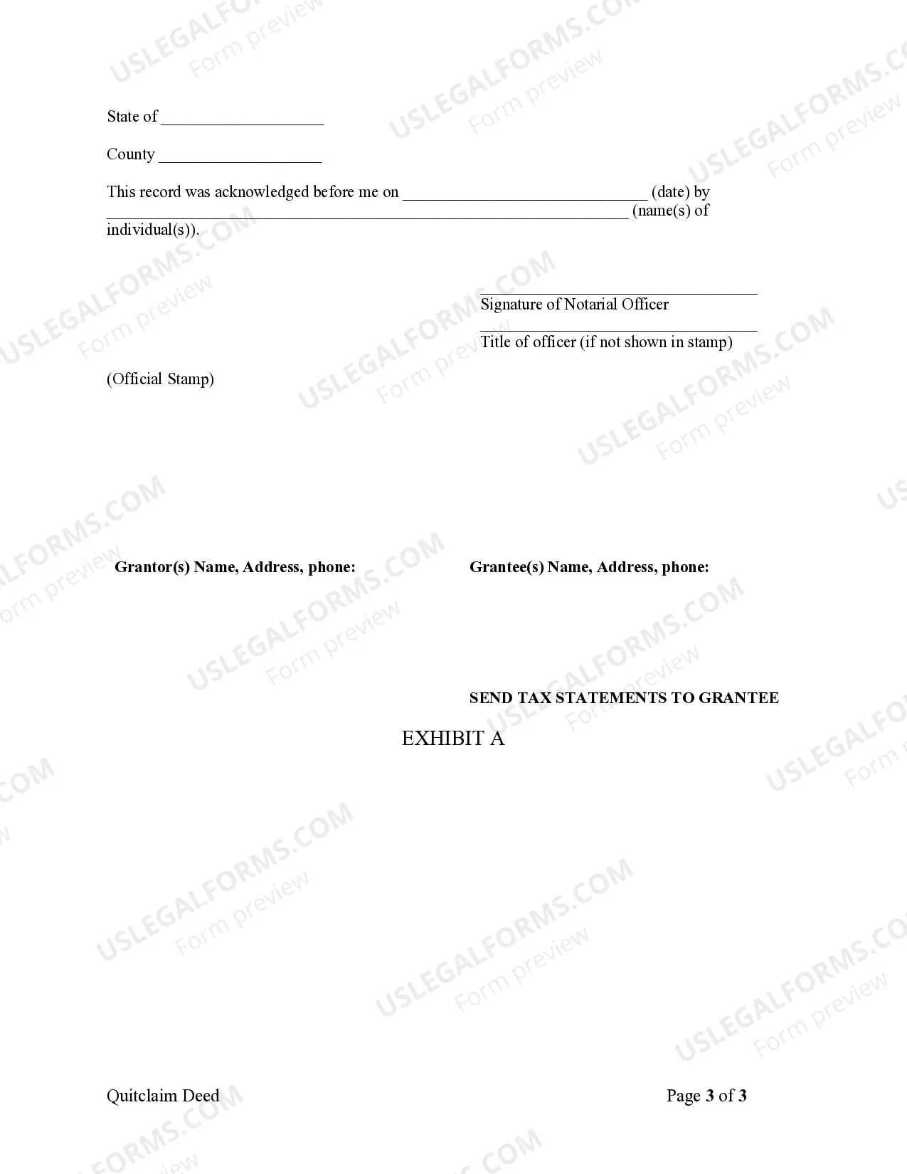 Preview Quitclaim Deed from Husband and Wife to LLC