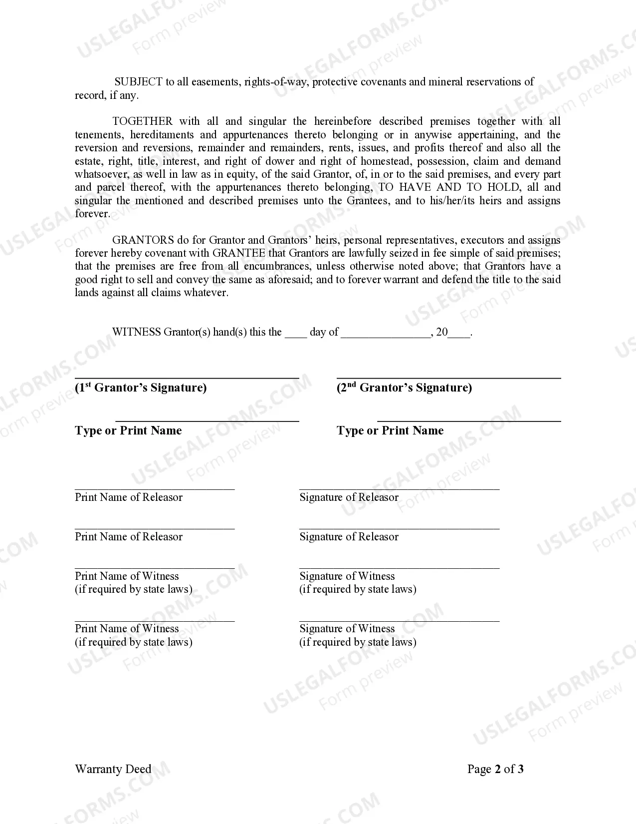 Preview Warranty Deed from Husband and Wife to LLC