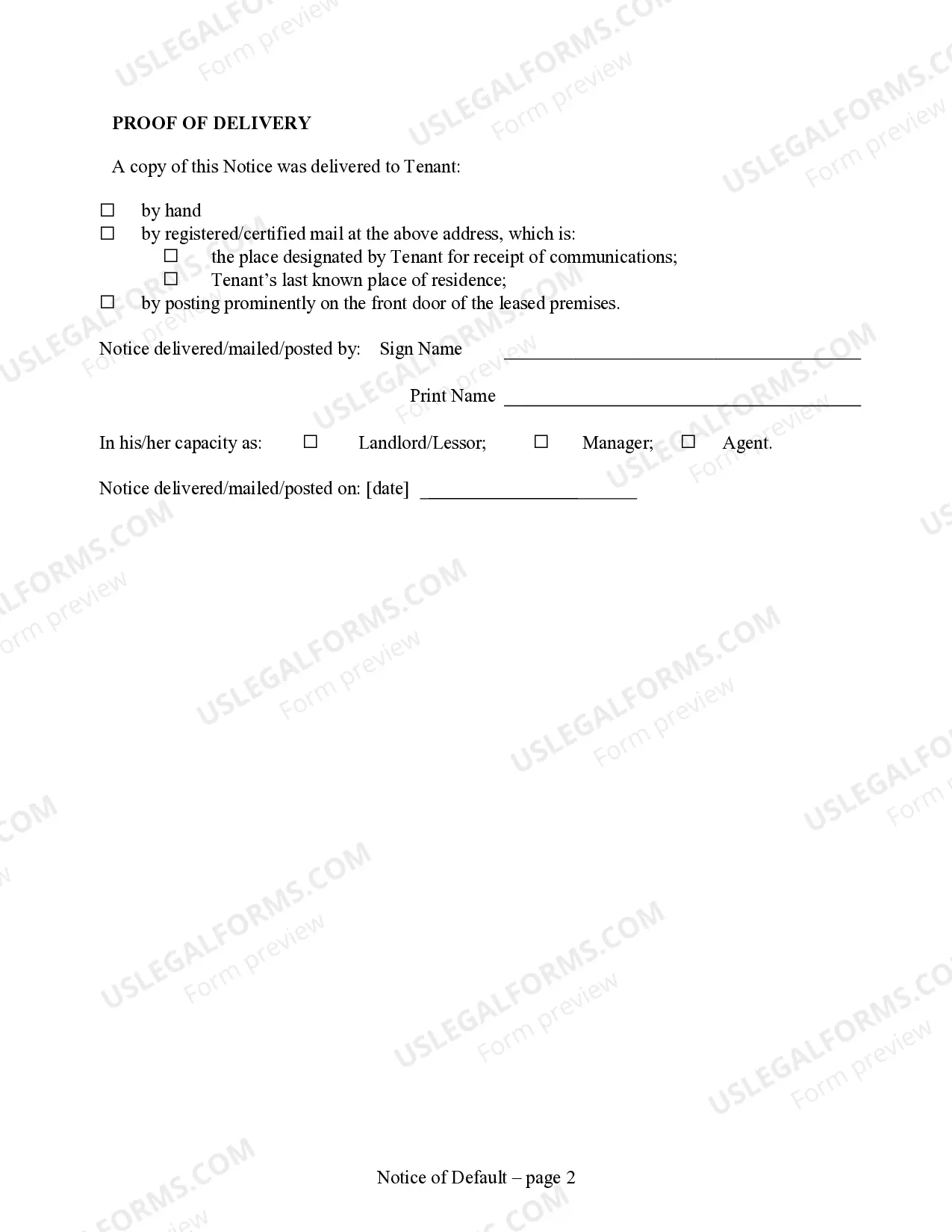 Preview 14 Day Notice of Material Noncompliance with Lease Agreement - 14 Days to Cure - Residential