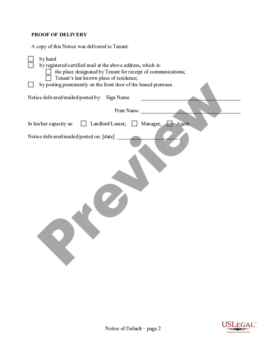 Preview 3 Day Notice of Breach for Unauthorized Pet - 3 Days to Cure - Residential