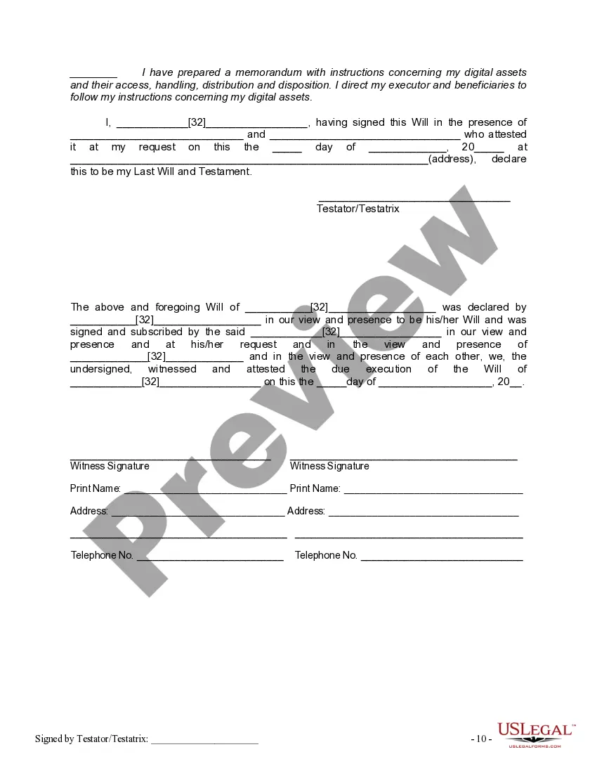 Preview Mutual Wills containing Last Will and Testaments for Man and Woman living together not Married with No Children