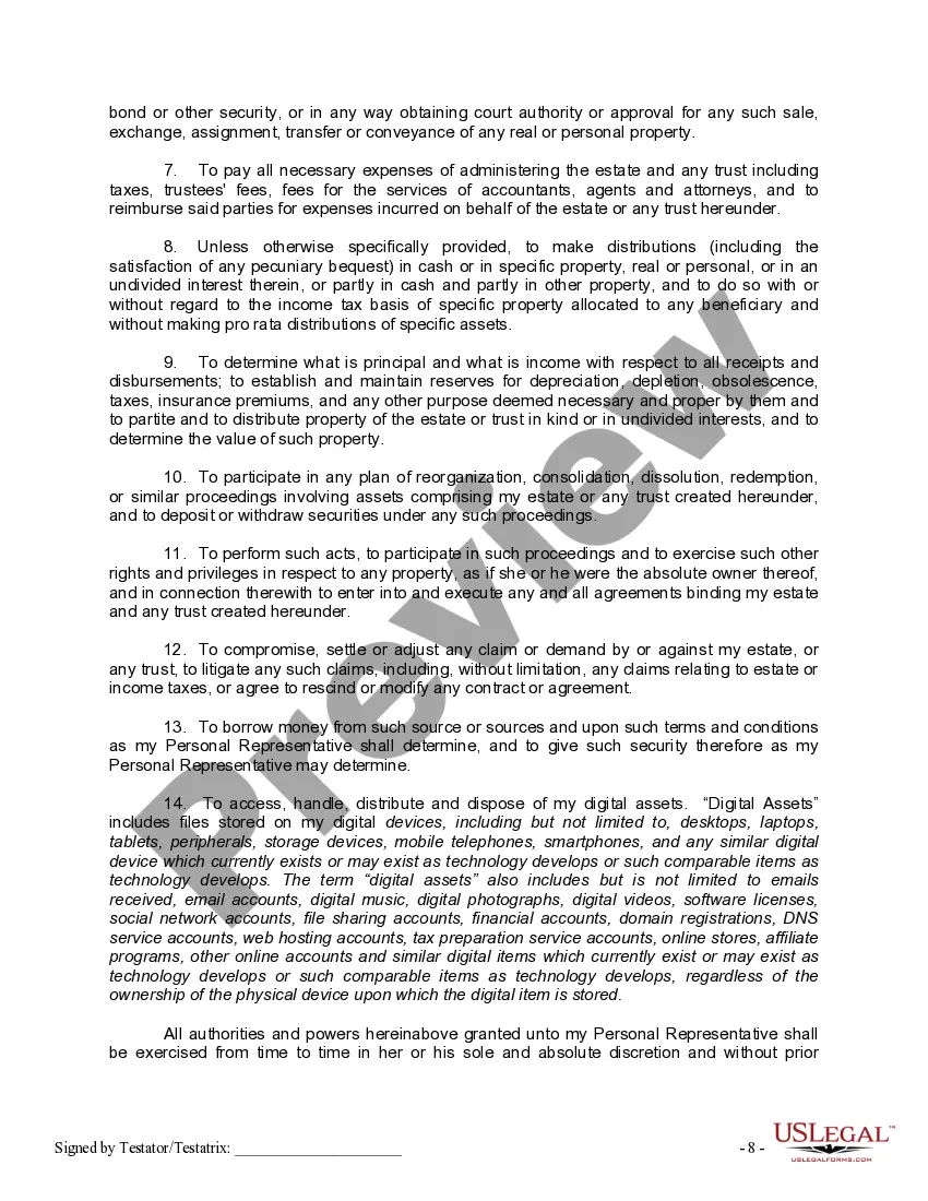 Preview Mutual Wills containing Last Will and Testaments for Man and Woman living together not Married with No Children