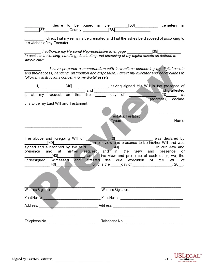 Preview Mutual Wills Package of Last Wills and Testaments for Man and Woman living together not Married with Adult Children