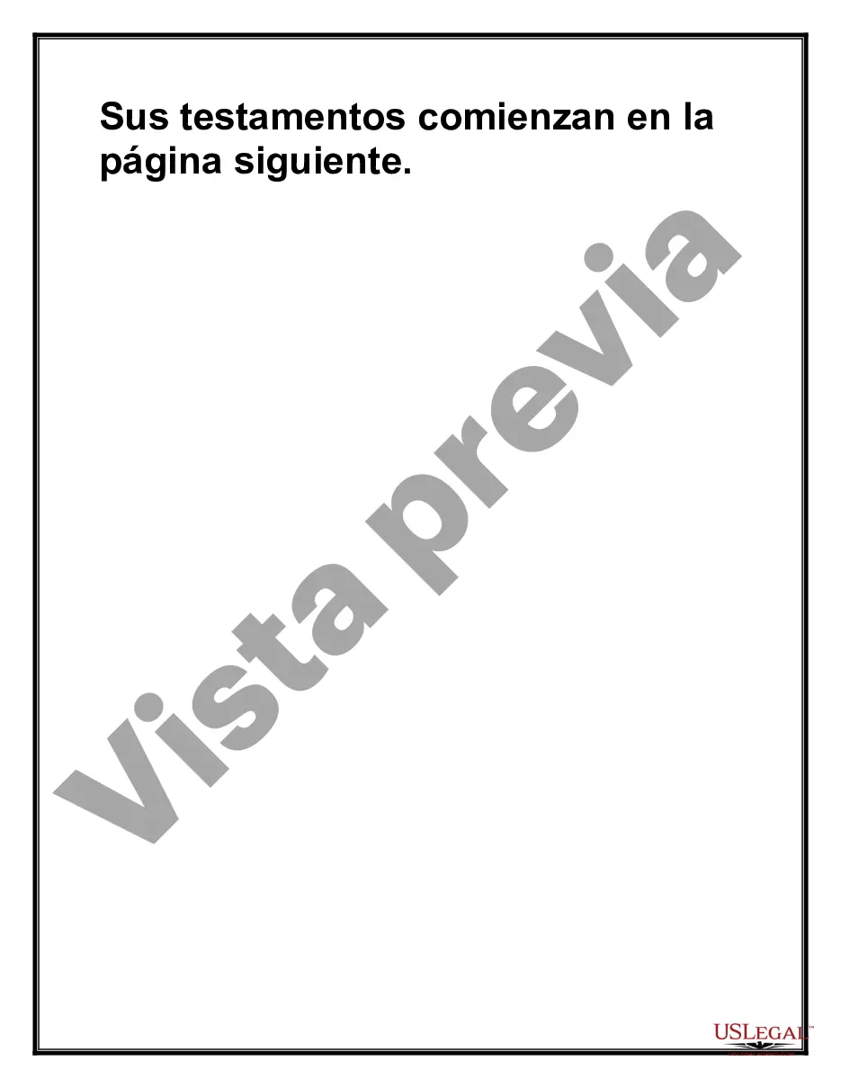 Preview Testamentos Mutuos o Últimas Voluntades y Testamentos para Personas Solteras que conviven con Hijos Menores