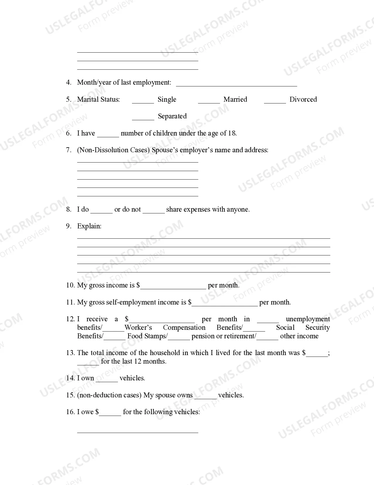 Preview Montana Judicial District Court - Affidavit of Indigence and Request for Waiver of Filing Fees