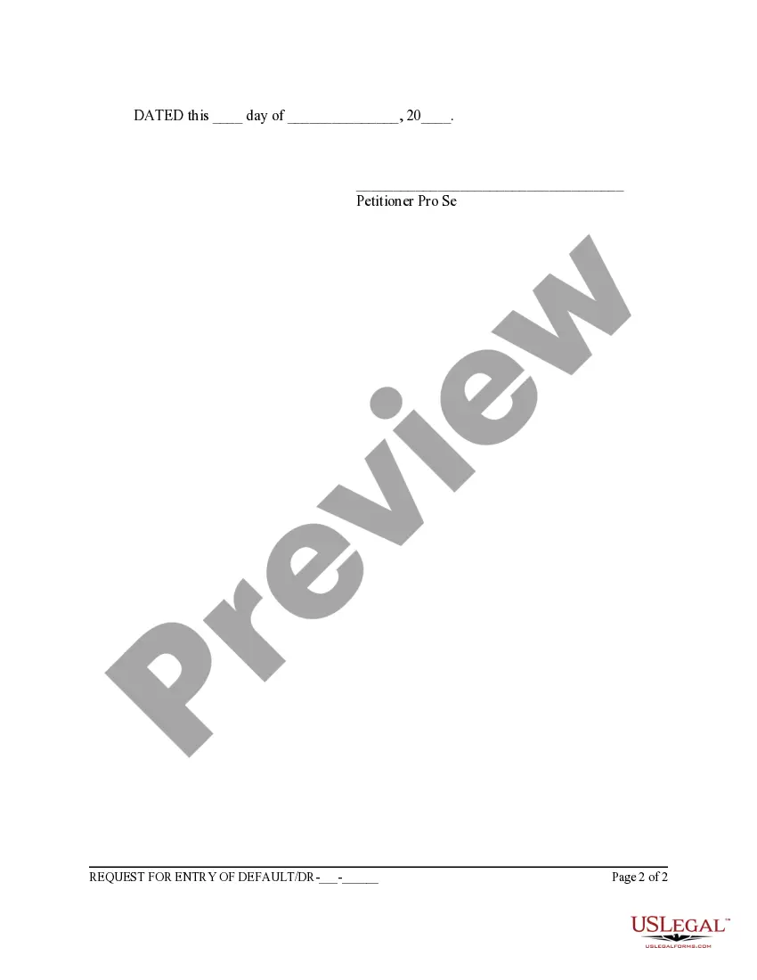 Preview Request for Entry of Default, Application for Default Judgment and Waiver of Final Disclosure - Montana Judicial District Court