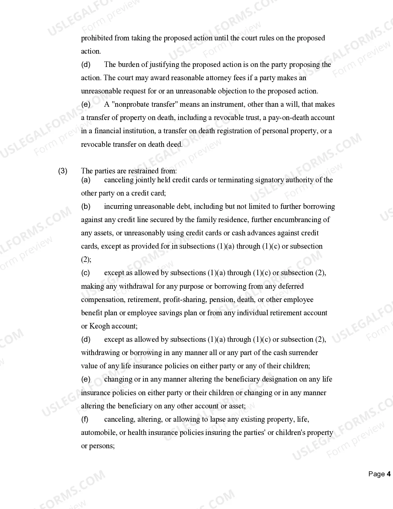 Preview Summons with Automatic Economic Restraining Order (AERO) for Petition for Dissolution of Marriage