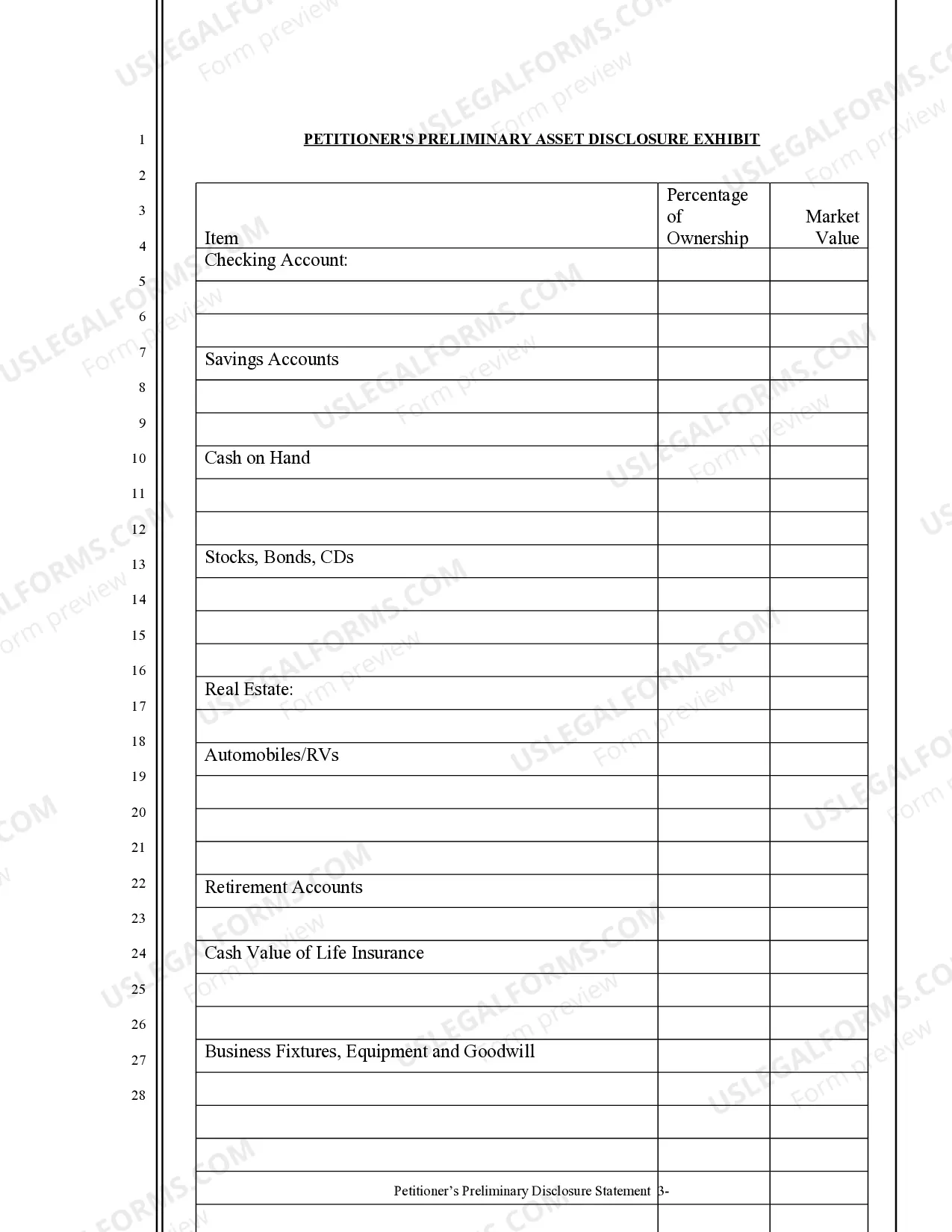 Preview Preliminary Declaration of Disclosure