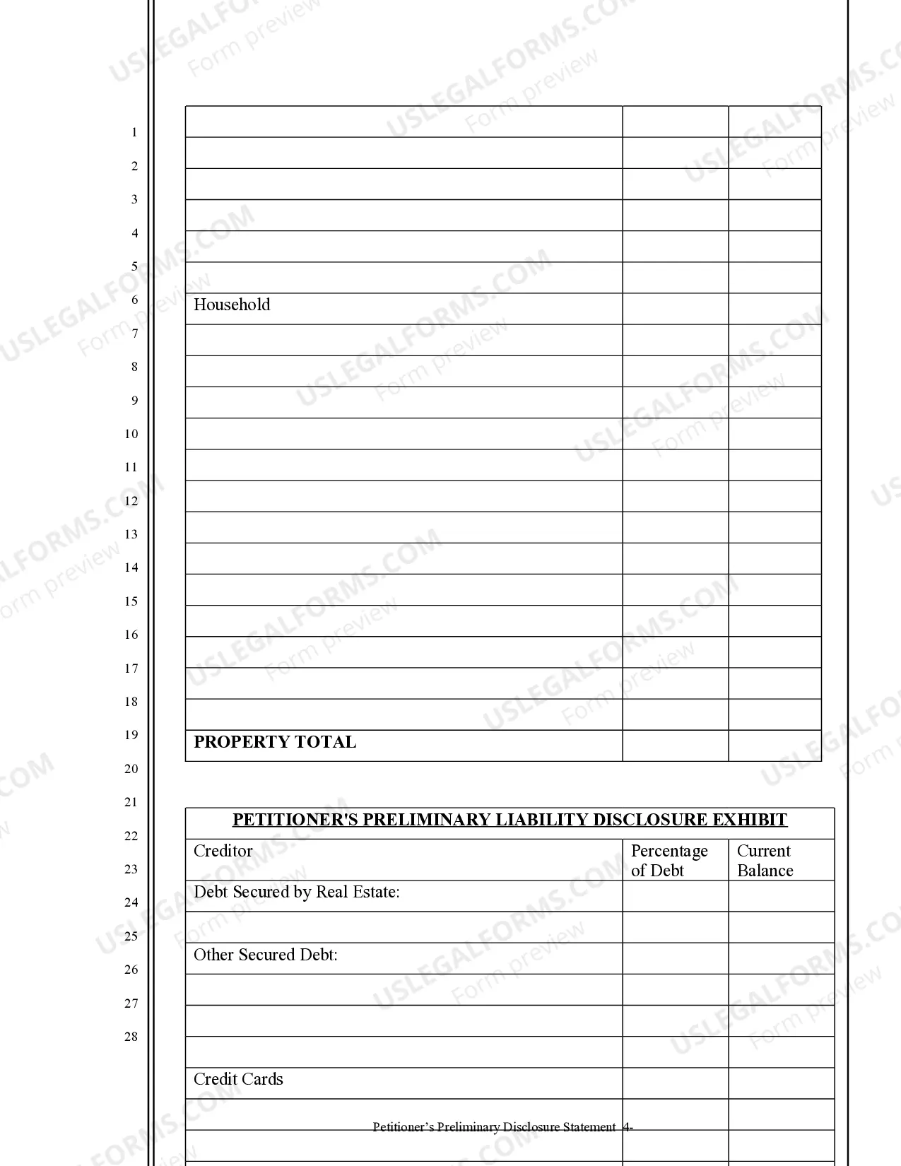 Preview Preliminary Declaration of Disclosure