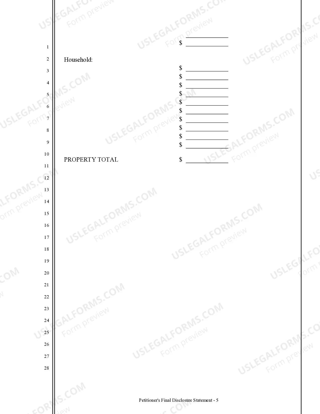 Preview Final Declaration of Disclosure