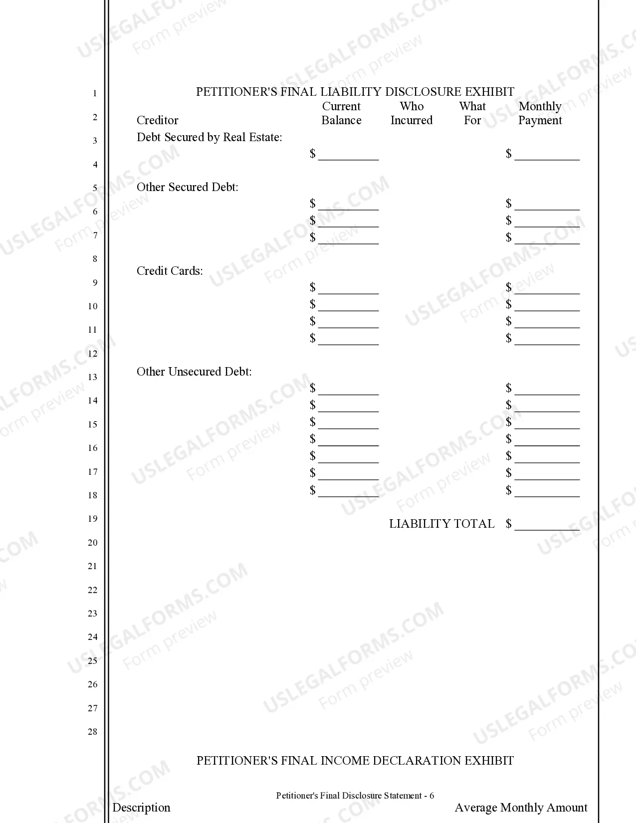 Preview Final Declaration of Disclosure