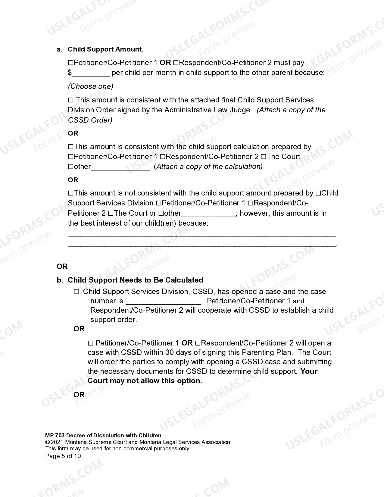 Preview Joint Petition for Dissolution