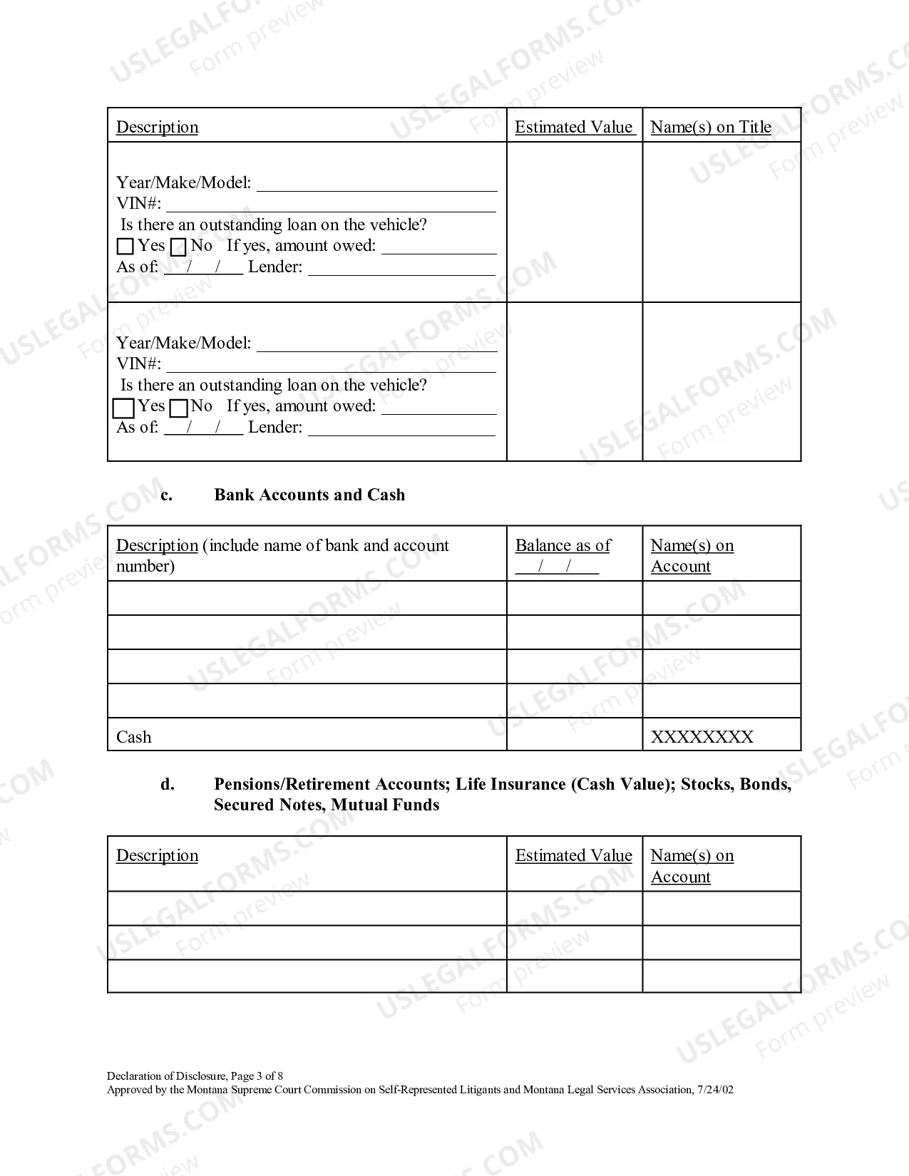 Preview Final Declaration of Disclosure of Assets, Debts, Income and Expenses