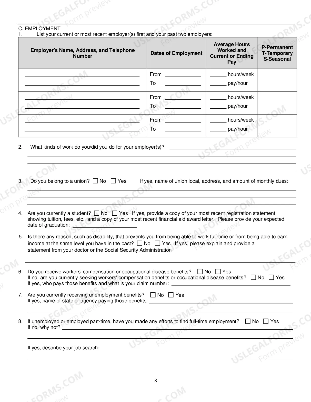 Preview Child Support Guidelines Financial Affidavit