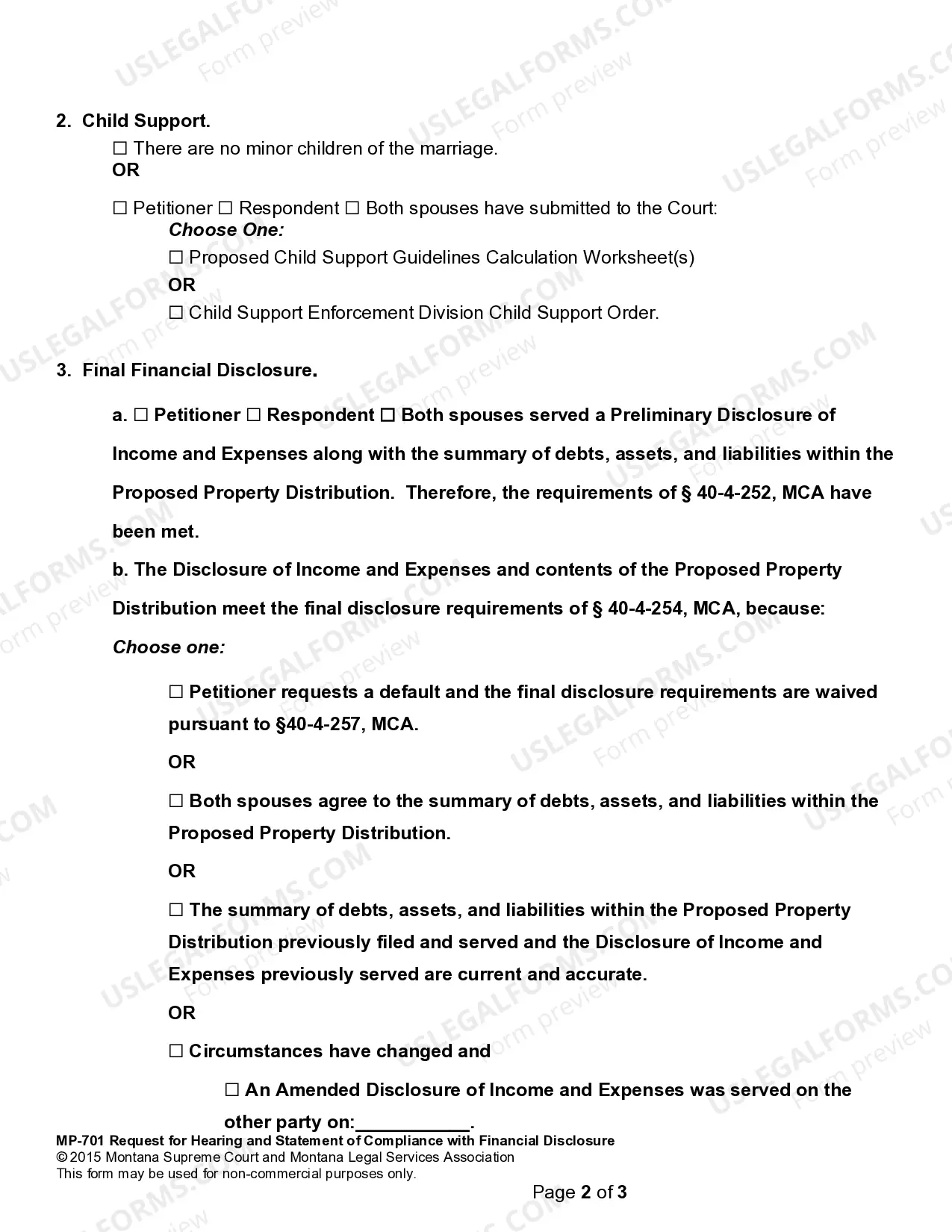 Preview Request for Hearing and Order