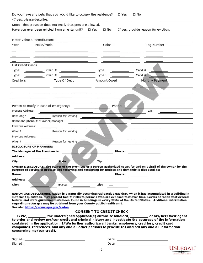 Get Residential Rental Lease Application Preview Residential Rental Lease Application