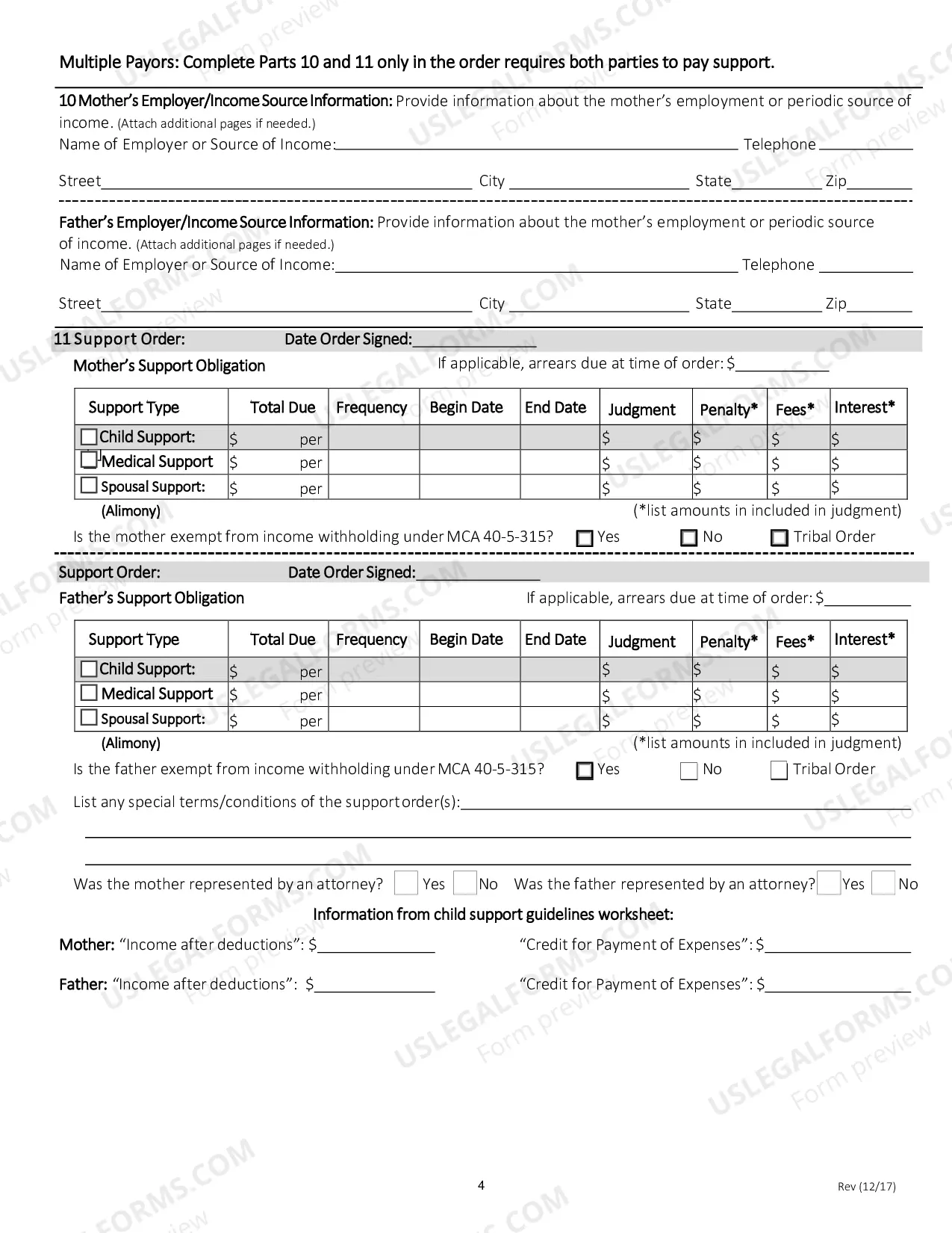 Preview Vital Statistics Form