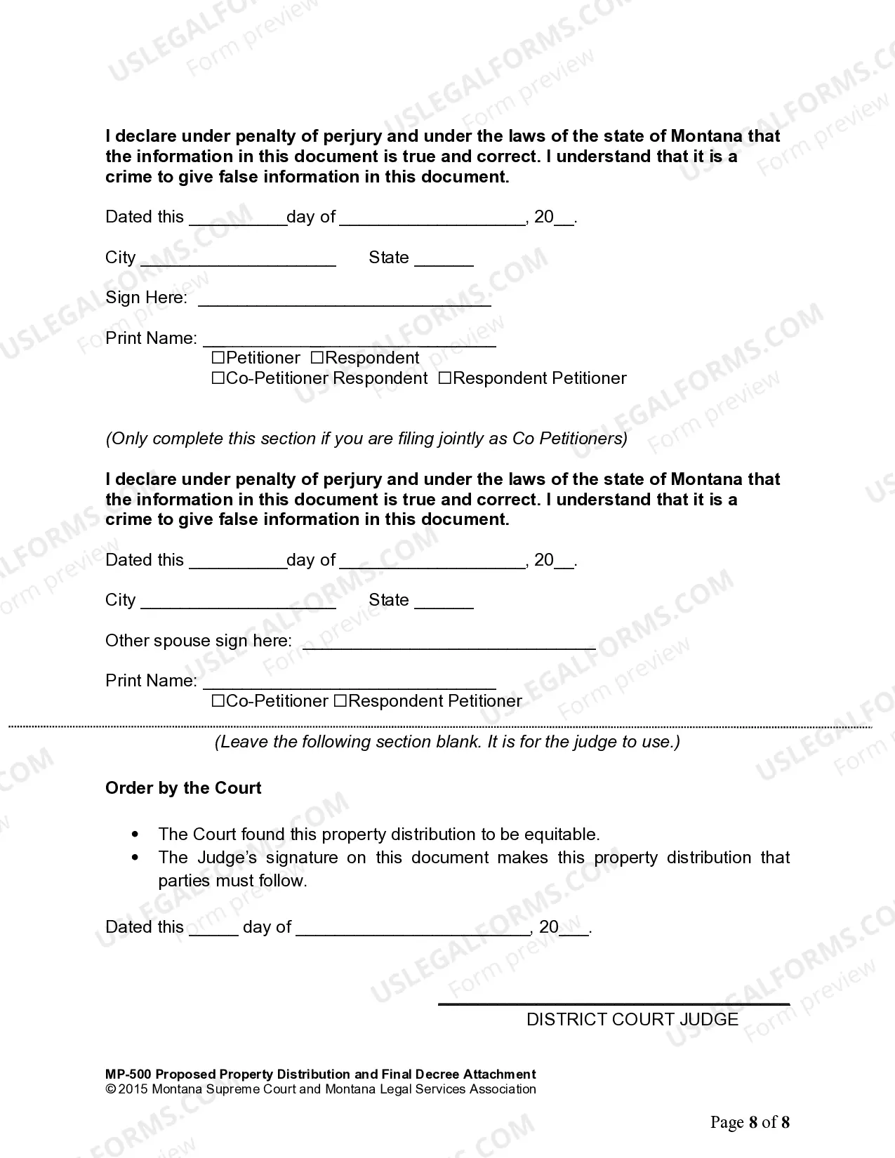 Preview Final Declaration of Disclosure of Assets, Debts, Income and Expenses