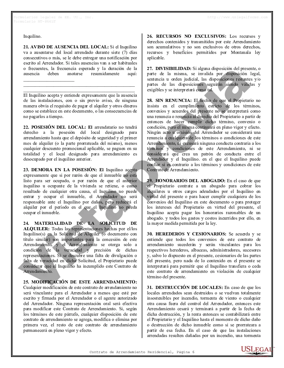 Preview Contrato de arrendamiento de alquiler residencial