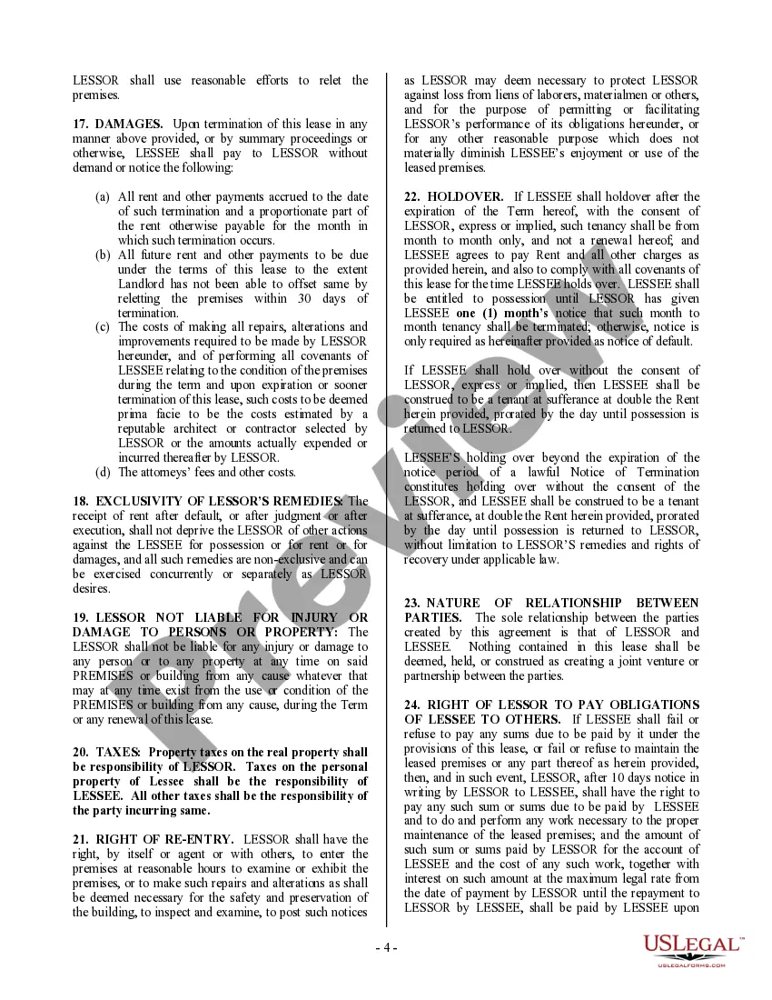 Preview Commercial Building or Space Lease