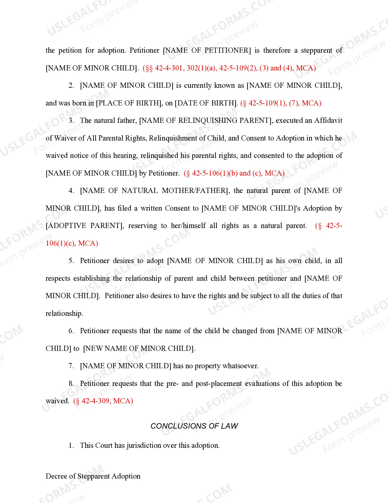 Preview Decree of Stepparent Adoption