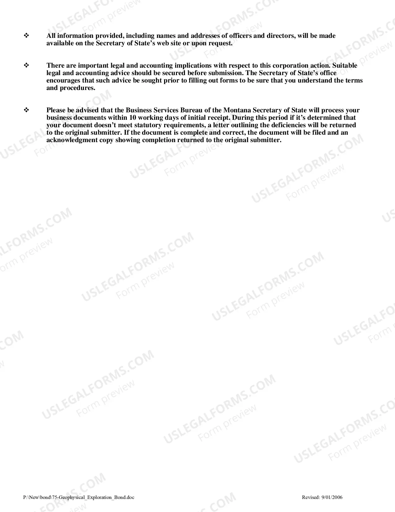 Preview Geophysical Exploration Bond