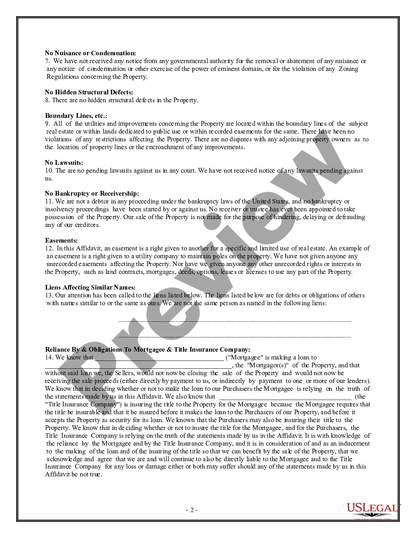 Montana Affidavit Form | US Legal Forms