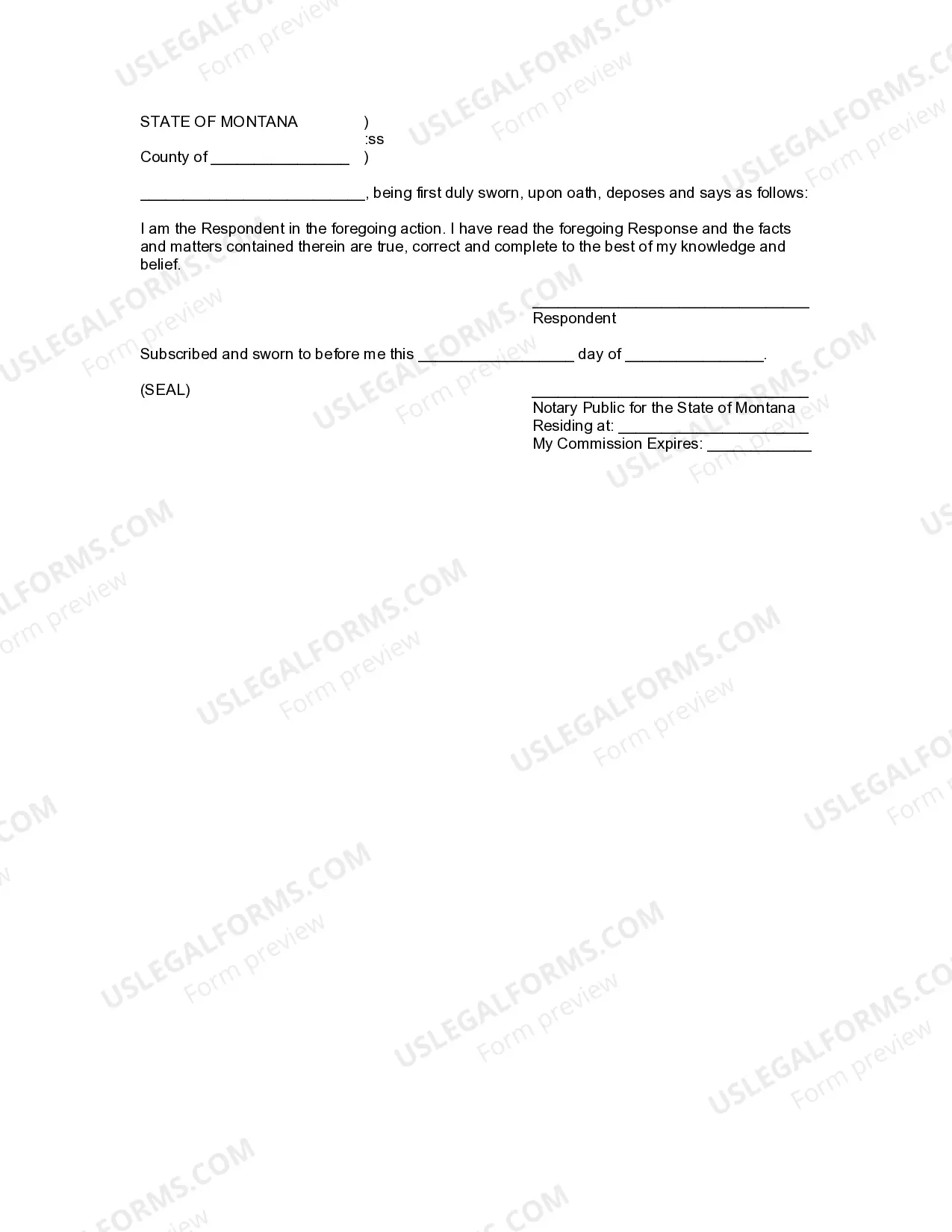 Preview Response for Petition