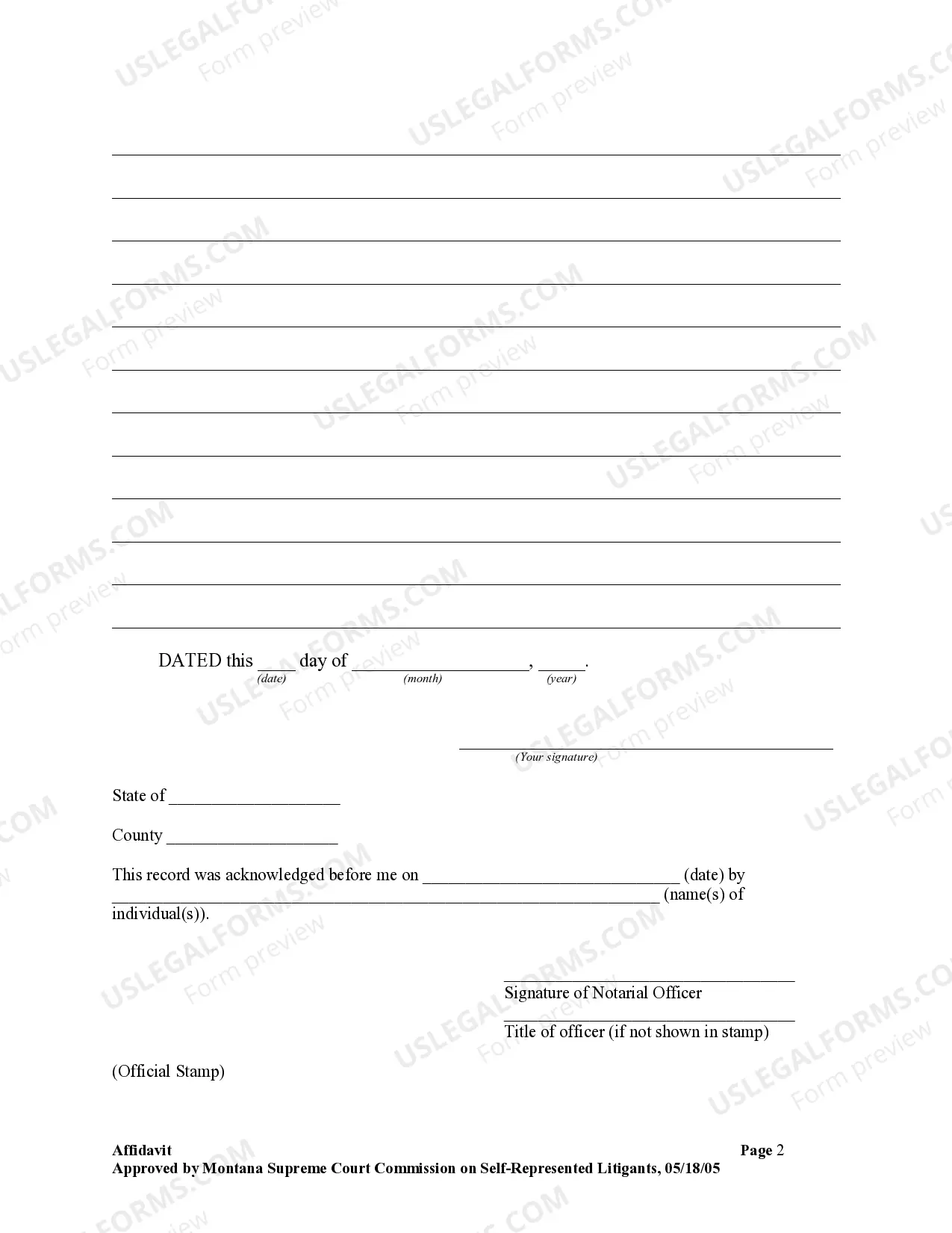 Preview Affidavit
