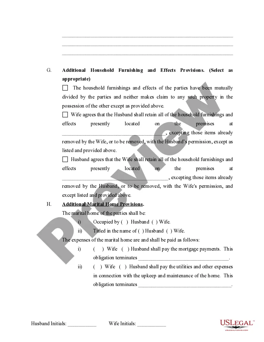 Preview Marital Domestic Separation and Property Settlement Agreement Minor Children Parties May have Joint Property or Debts effective Immediately