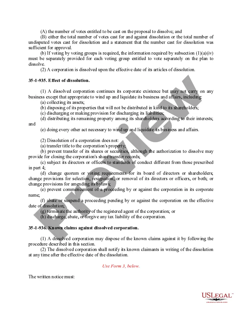 Get Montana Dissolution Package to Dissolve Corporation Preview Montana Dissolution Package to Dissolve Corporation