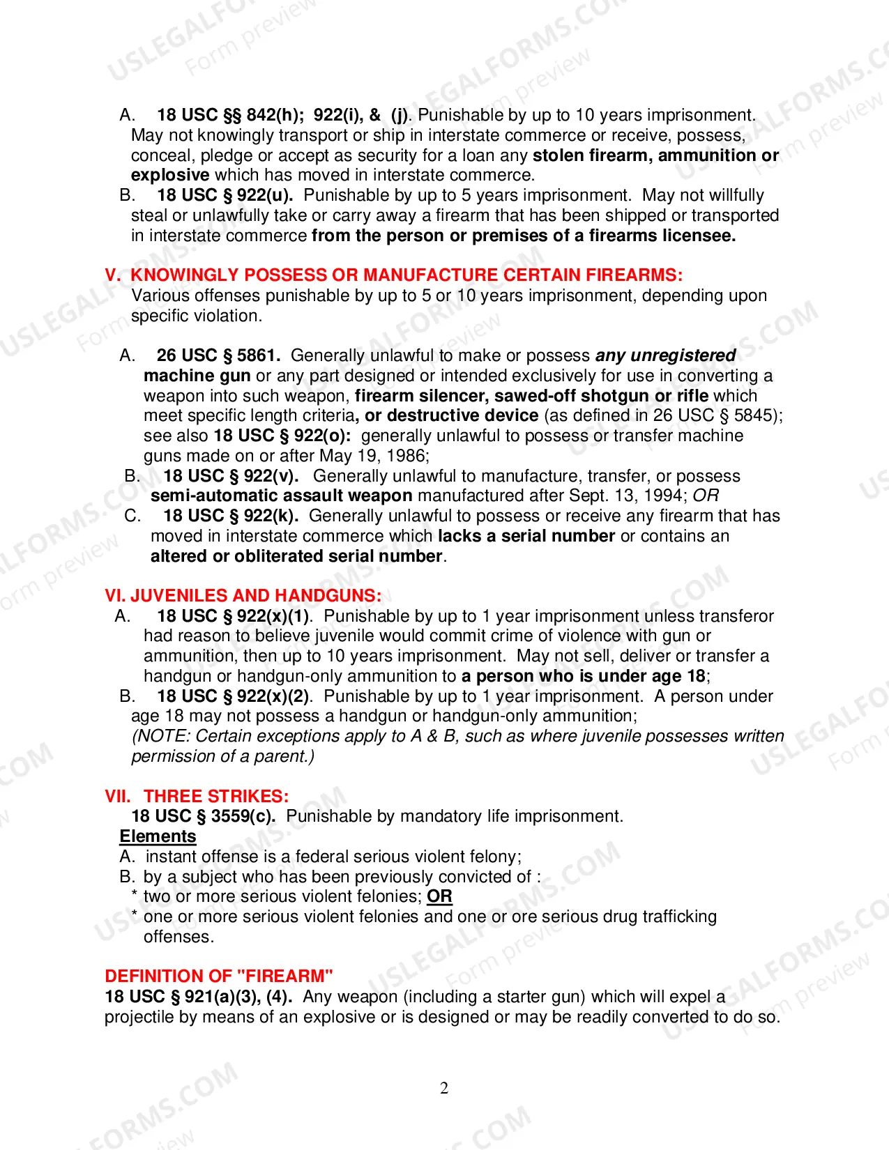 Preview Catch and No Release - a Quick Reference to Federal Firearms Laws District of Montana