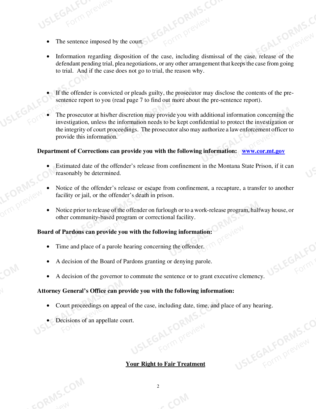 Montana The Criminal Justice System and You An Informational Guide