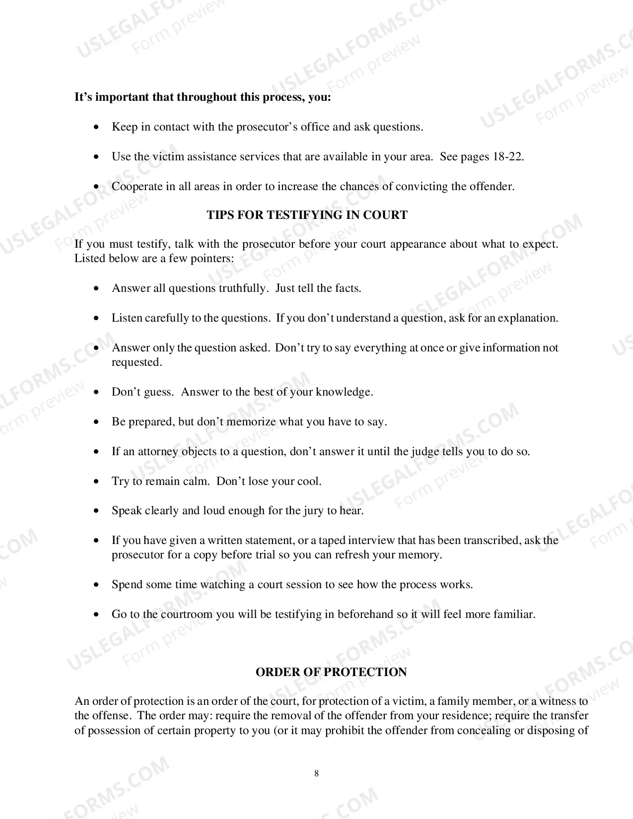 Preview The Criminal Justice System and You - An Informational Guide for Victims of Crime
