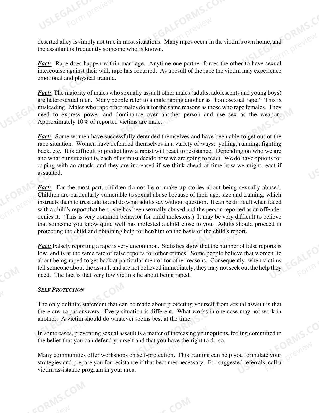 Preview Talking Helps - Information for Victims of Sexual Assault