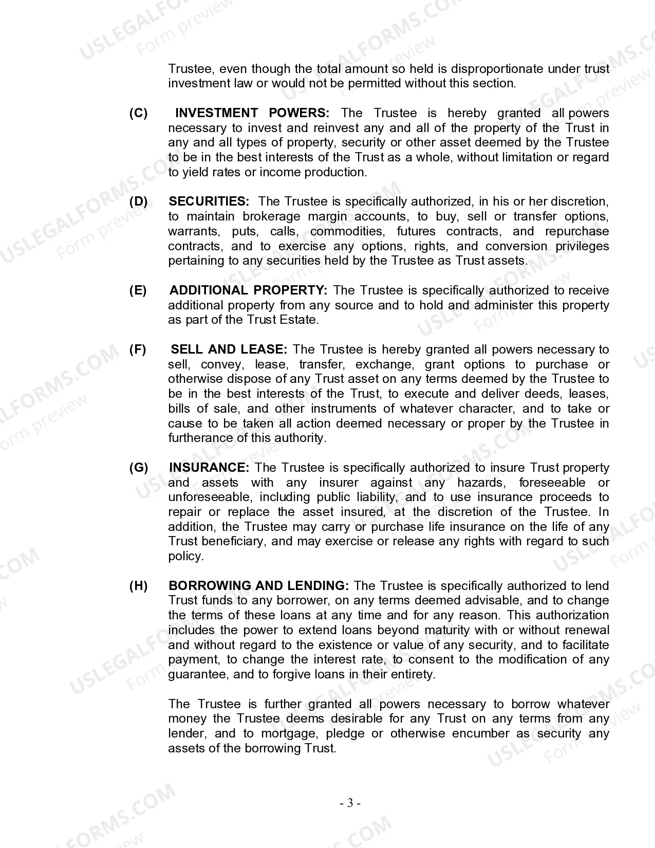 Preview Living Trust for Husband and Wife with No Children