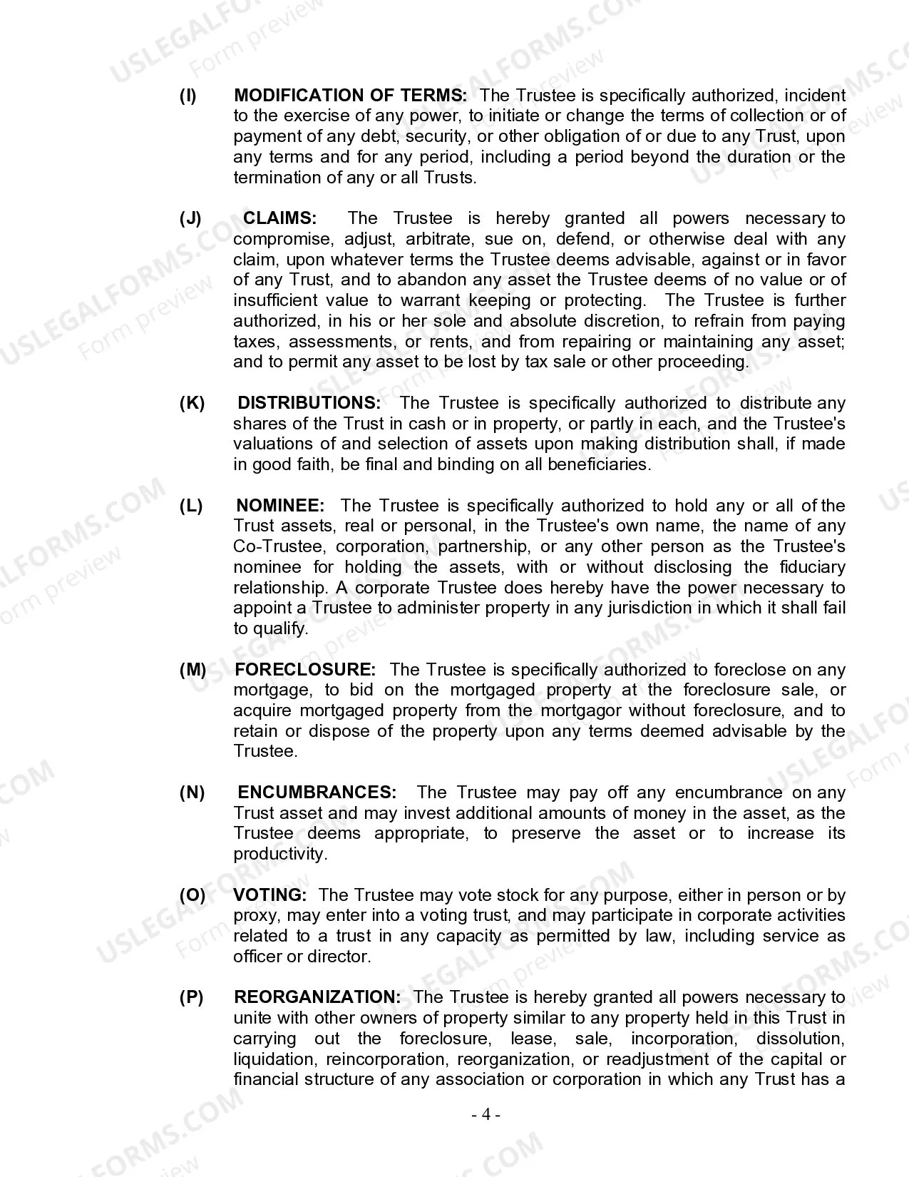 Preview Living Trust for Husband and Wife with No Children