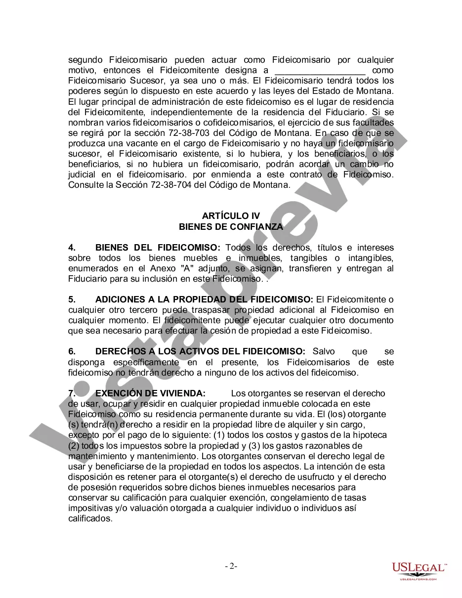 Preview Fideicomiso en vida para esposo y esposa con un hijo