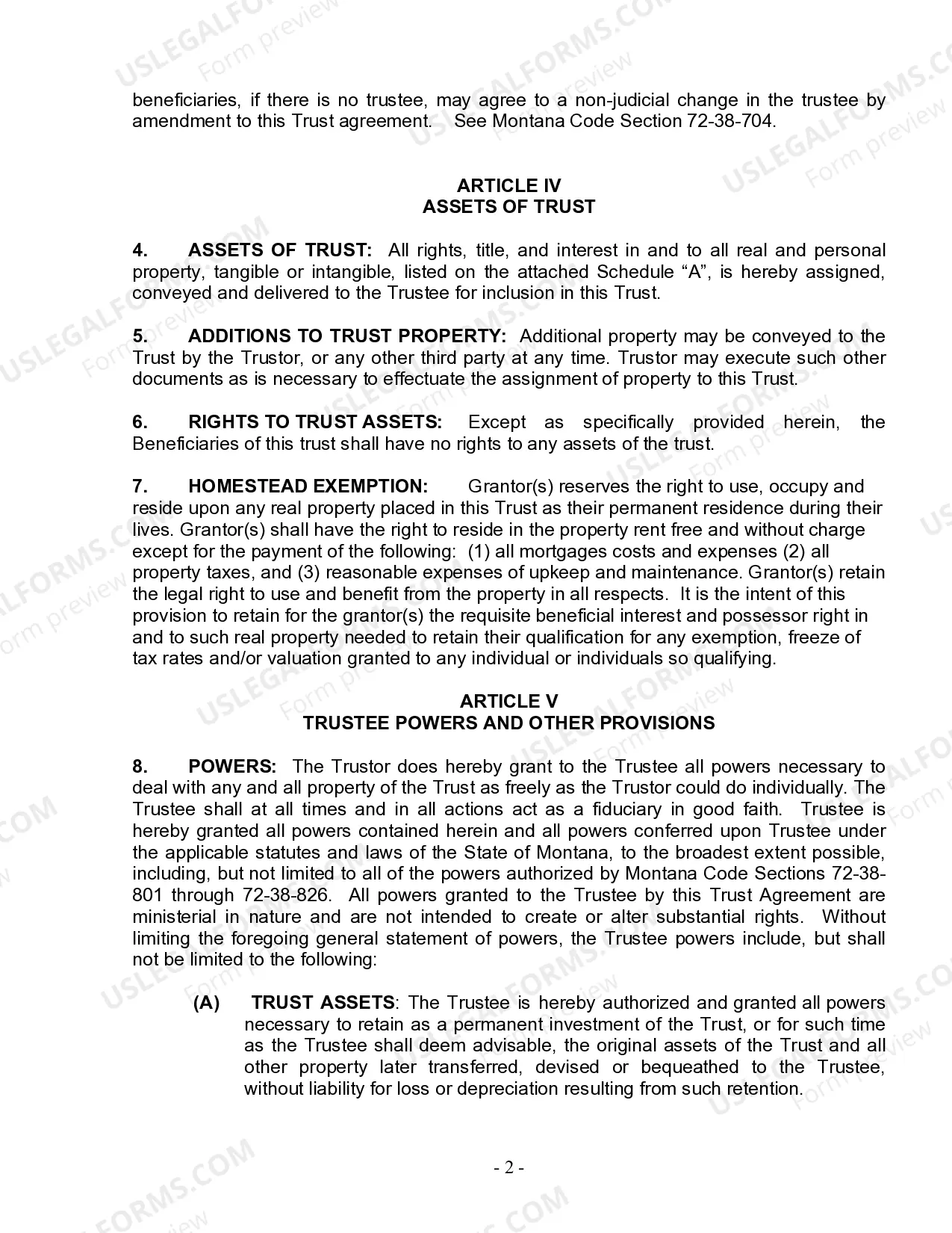 Preview Living Trust for Husband and Wife with One Child