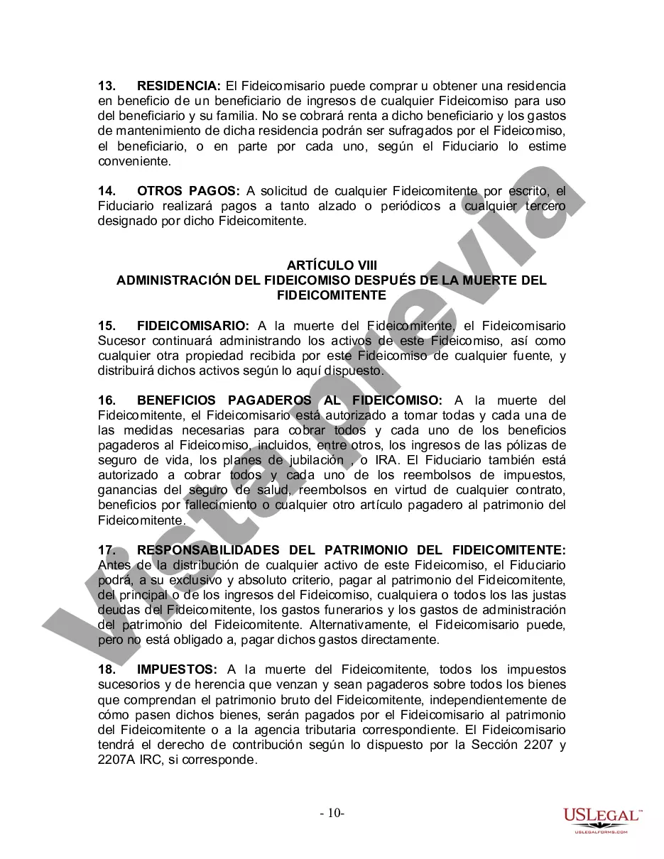 Preview Fideicomiso en vida para esposo y esposa con hijos menores o adultos
