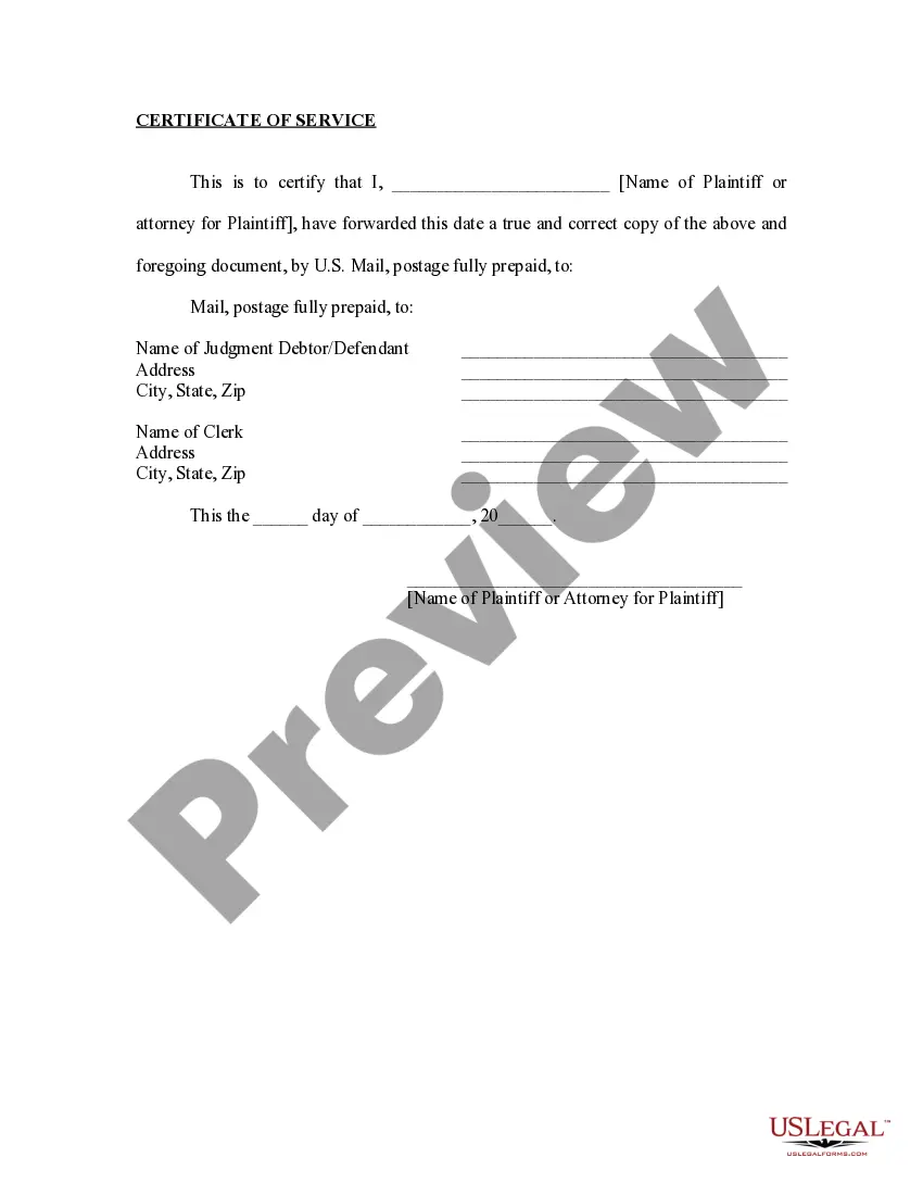 Preview Montana Foreign Judgment Enrollment
