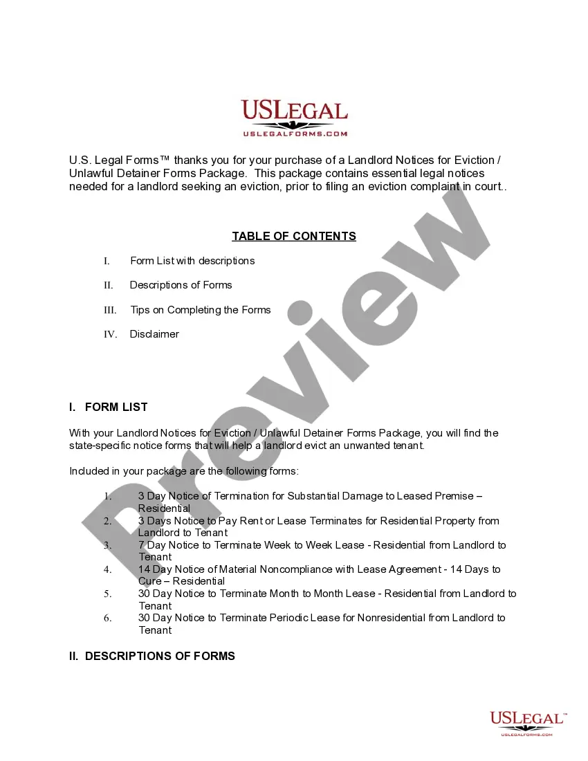 Get Montana Landlord Notices for Eviction / Unlawful Detainer Forms Package Preview Montana Landlord Notices for Eviction / Unlawful Detainer Forms Package