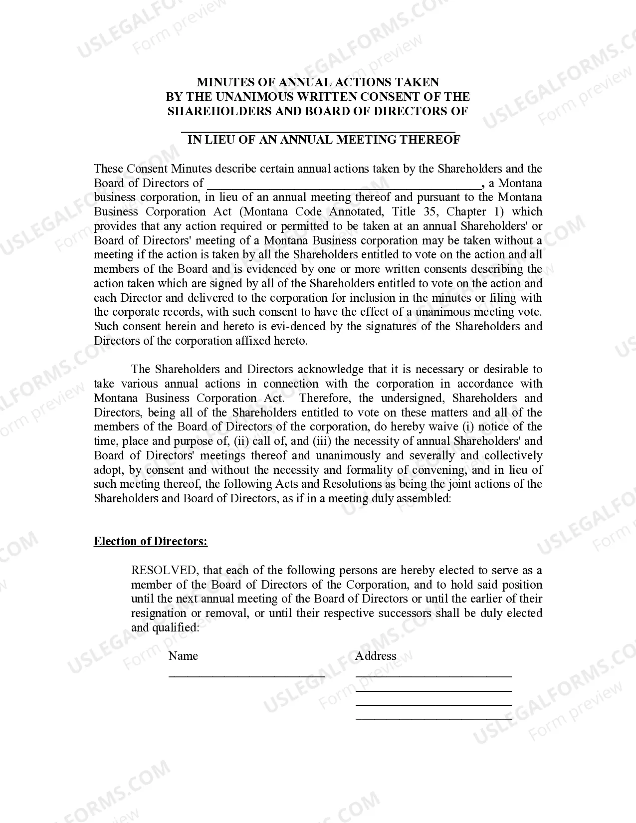 Preview Annual Minutes