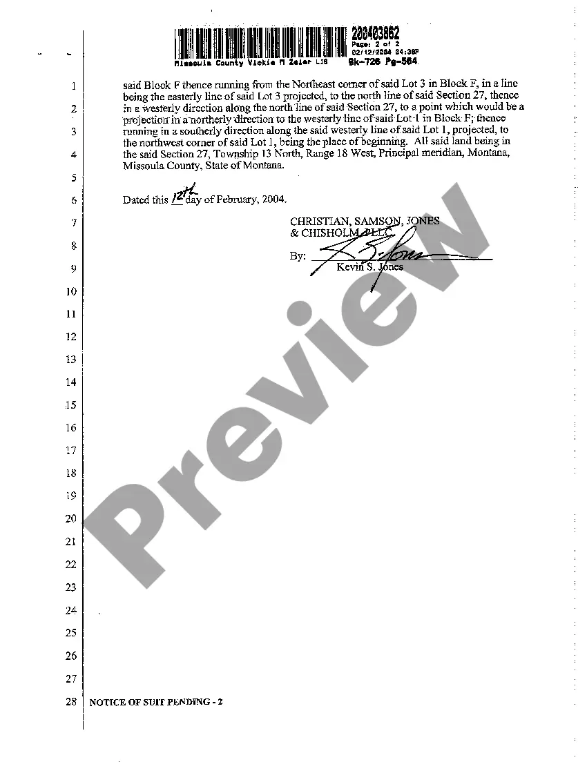 Get A01 Notice of Suit Pending Preview A01 Notice of Suit Pending