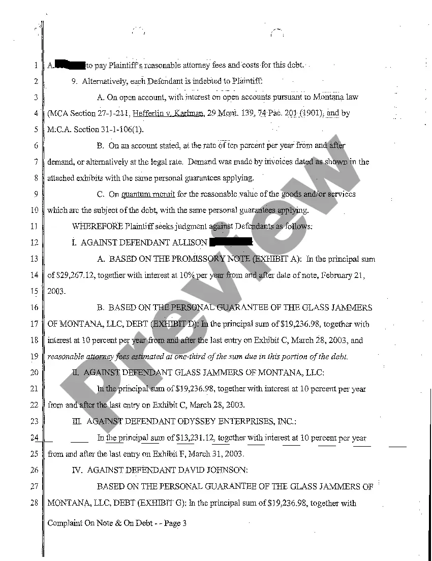 Preview A01 Complaint for Breach of Commercial Sales Contract