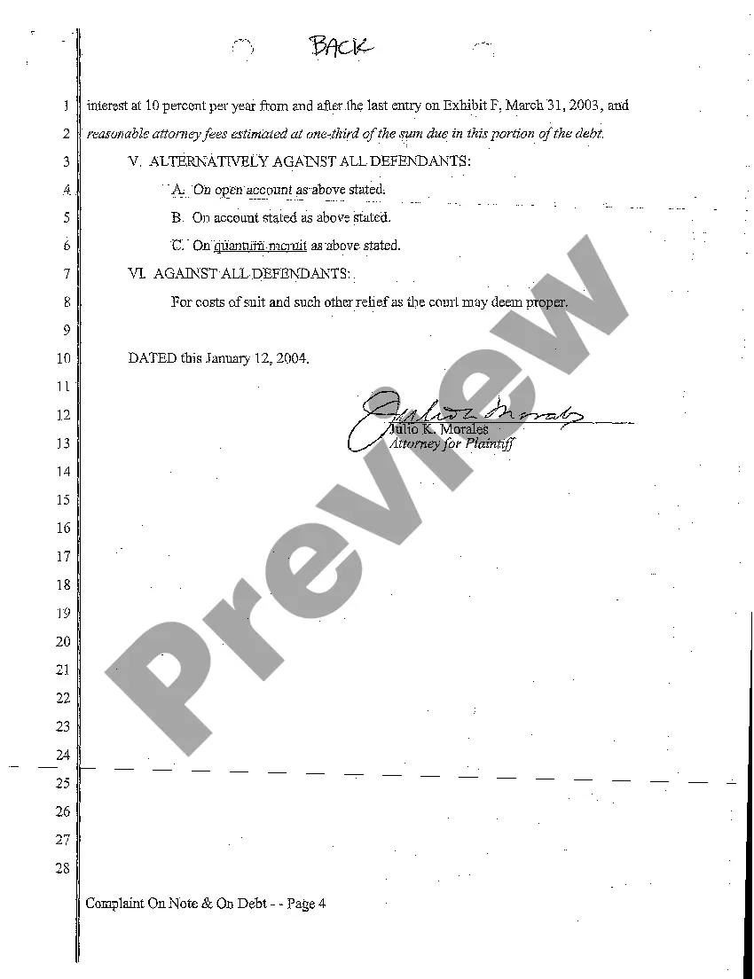 Preview A01 Complaint for Breach of Commercial Sales Contract