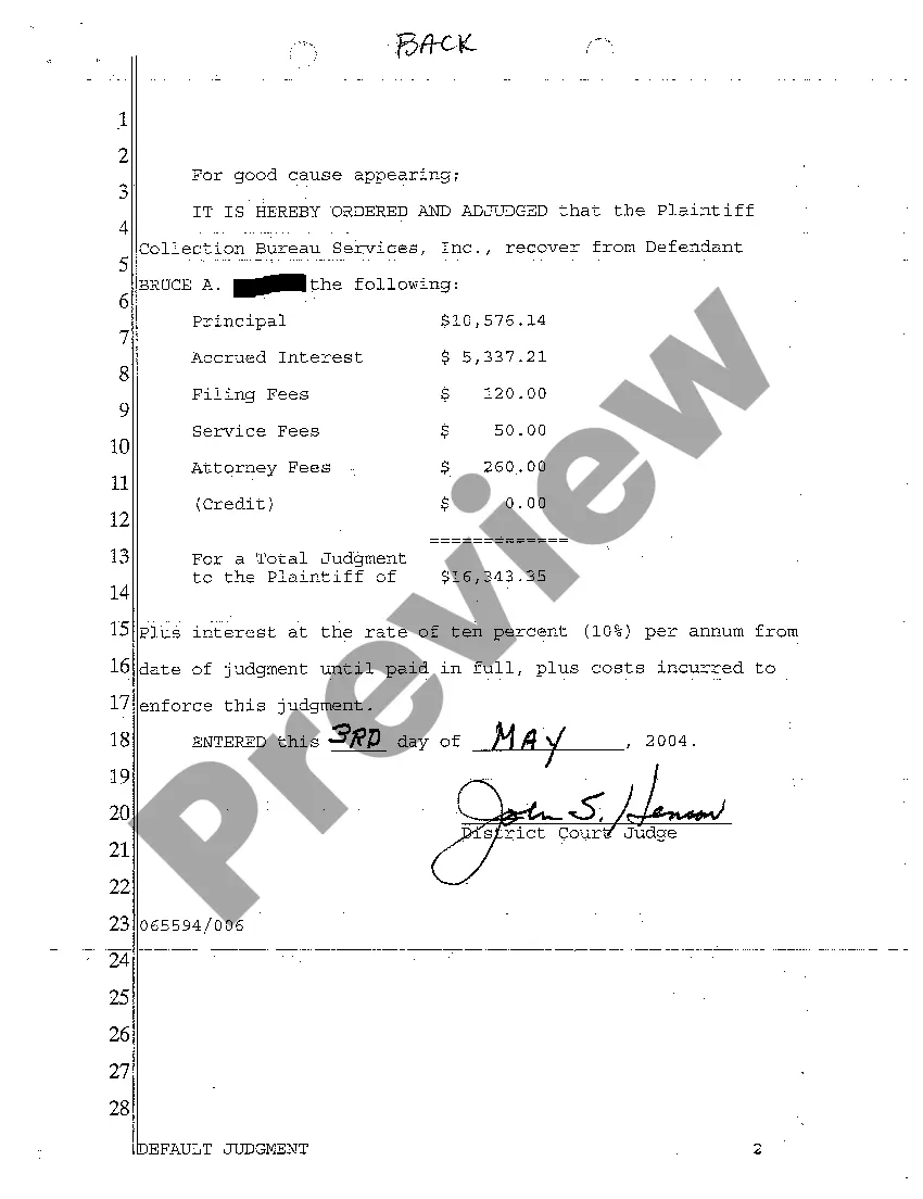 Preview A07 Judgment After Default