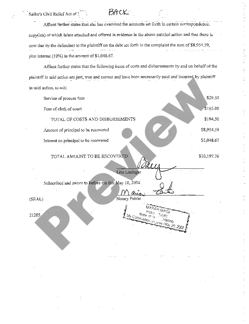 Preview A01 Complaint for Debt Collection Due to Default in Payments of Credit Extension