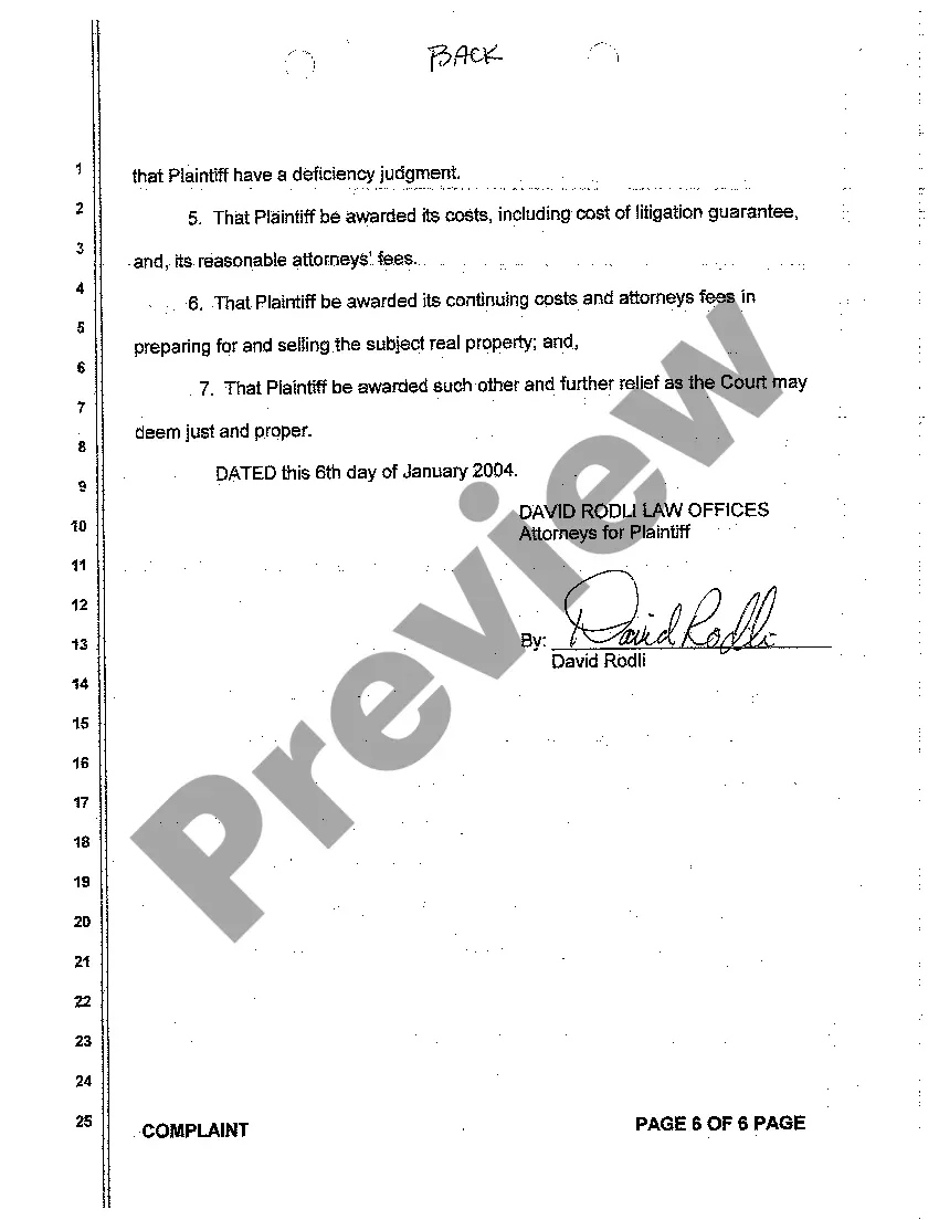 Preview A01 Complaint for Breach of Well Drilling Contract Resulting in Construction Lien